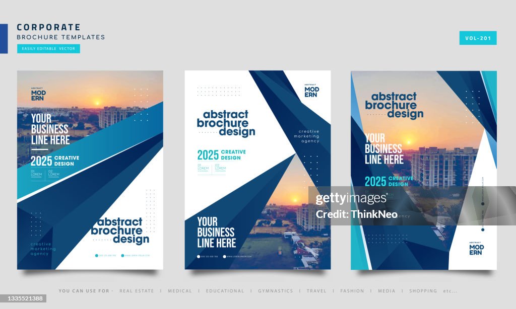 Business Brochure Geschäftsbericht Cover Template Set