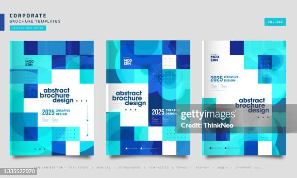 collection of abstract geometric isometric shape layout design template background - cube stock illustrations