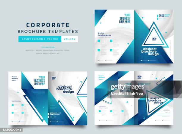 collection of cover design for presentations and advertising, creative layout of booklet cover, catalog, flyer, fashionable blue background - powerpoint template 幅插畫檔、美工圖案、卡通及圖標