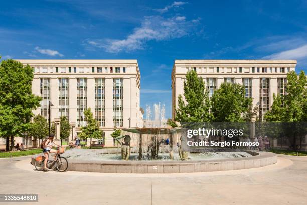 quartier antigone district montpellier - antigone stock pictures, royalty-free photos & images