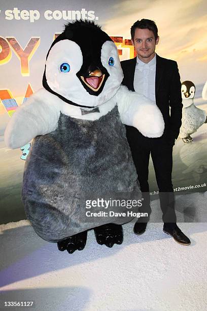 Elijah Wood attends the European premiere pre party of Happy Feet Two at The Great Connaught Rooms on November 20, 2011 in London, United Kingdom.