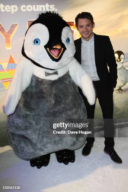 Elijah Wood attends the European premiere pre party of Happy Feet Two at The Great Connaught Rooms on November 20, 2011 in London, United Kingdom.