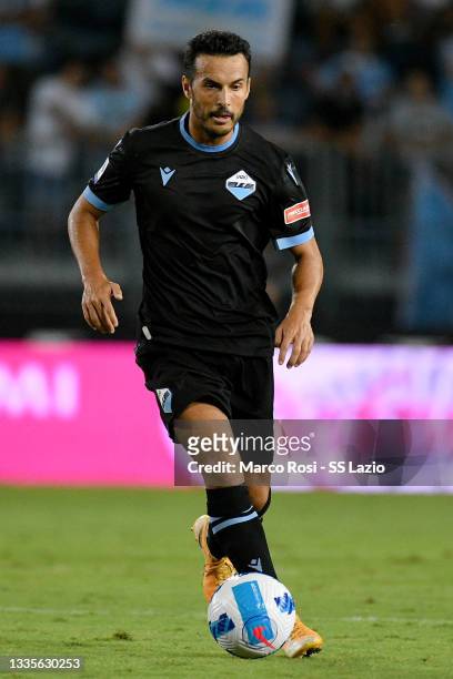 Pedro of SS Lazio in action during the Serie A match between Empoli FC v SS Lazio at Stadio Carlo Castellani on August 21, 2021 in Empoli, Italy.