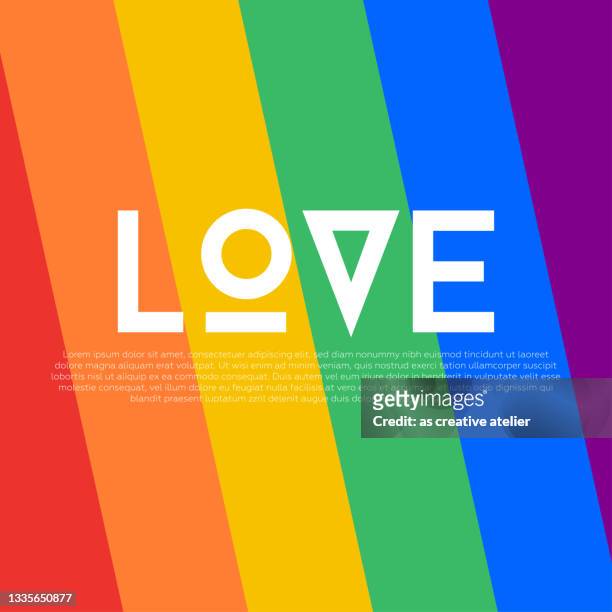 love, lgbt flag. poster, banner. colorful background. - pride stock illustrations