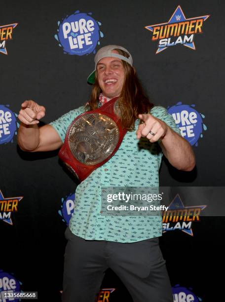 Professional wrestler and former mixed martial artist Matt "Riddle" Riddle attends the WWE SummerSlam after party at Delano Las Vegas at Mandalay Bay...