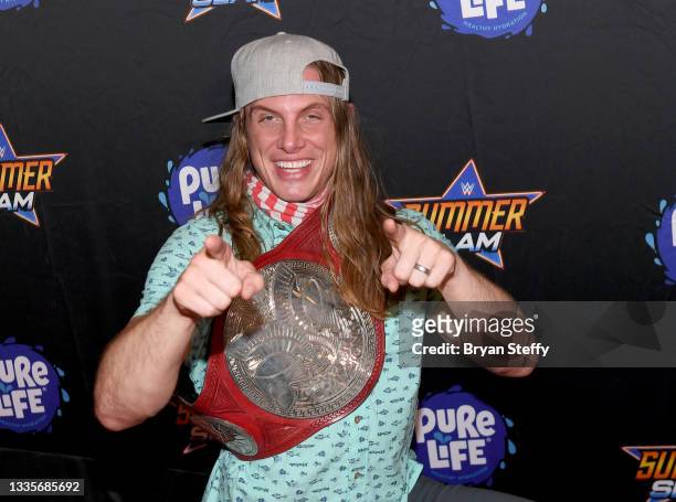 Professional wrestler and former mixed martial artist Matt "Riddle" Riddle attends the WWE SummerSlam after party at Delano Las Vegas at Mandalay Bay...