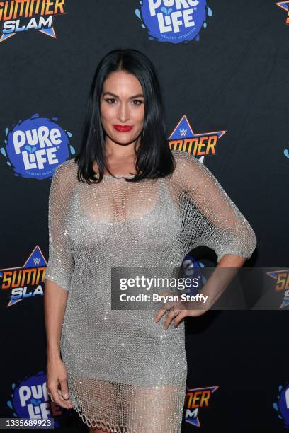 Television personality and professional wrestler Nikki Bella attends the WWE SummerSlam after party at Delano Las Vegas at Mandalay Bay Resort and...