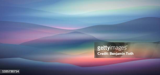 dawn above mountains - freedom abstract stock illustrations