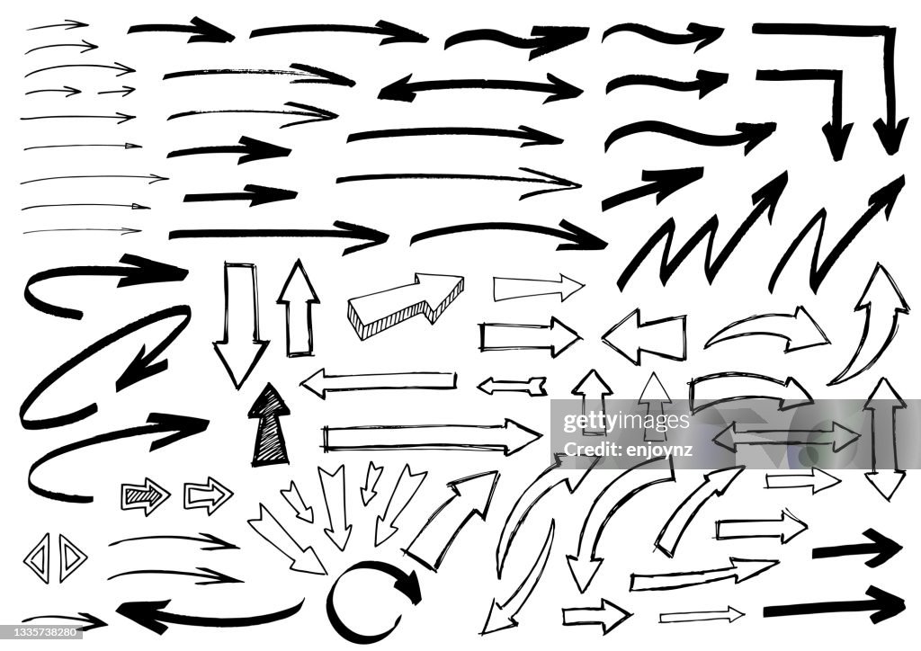 Pen sketch arrows