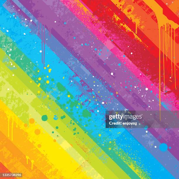 grunge rainbow background - pride background stock illustrations
