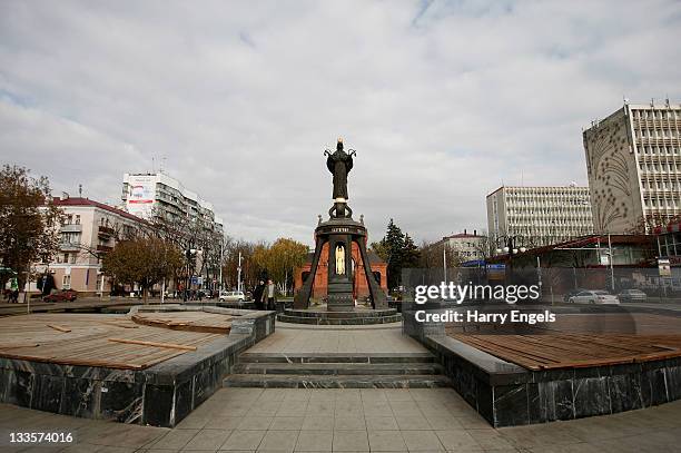 General view of the city centre on November 19, 2011 in Krasnodar, Russia. Krasnodar is one of thirteen cities proposed as a host city as Russia...