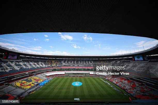 General view of Azteca stadium prior the 6th round match between America and Tijuana as part of the Torneo Grita Mexico A21 Liga MX at Azteca Stadium...