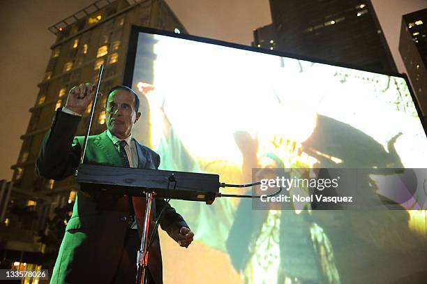 Kenneth Anger of Technicolor Skull performs MOCA Members' Opening For Naked Hollywood: Weegee In Los Angeles And Kenneth Anger: ICONS at MOCA Grand...