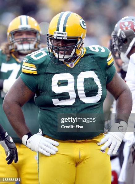 Nj Raji B.J. Raji of the Green Bay Packers celebrates his touchdown in the ...