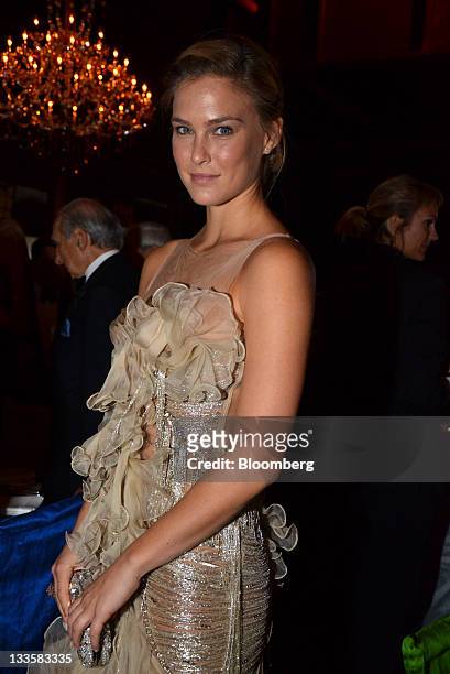 Model Bar Refaeli attends the Whitney Museum of American Art's fall gala in New York, U.S., on Wednesday, Oct. 5, 2011. The gala, whick took place in...