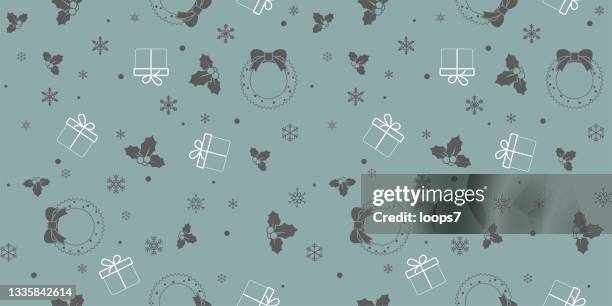 pixel perfect seamless christmas pattern - frost flowers stock illustrations