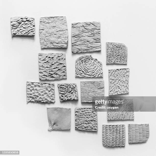 abstract ceramic clay macro samples pattern texture background - prélèvement à tester photos et images de collection