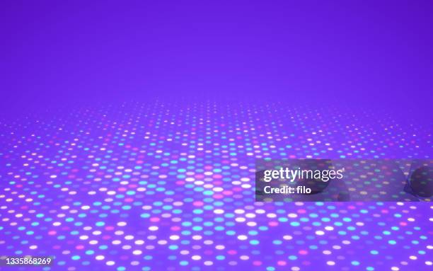 stockillustraties, clipart, cartoons en iconen met abstract dots tech party background pattern - using a swing