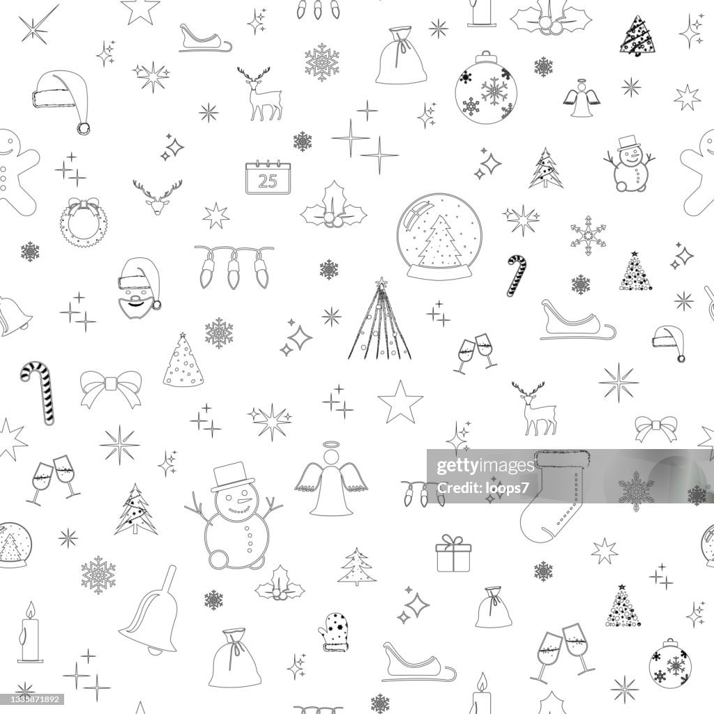 Christmas Seamless Pattern - Pixel Perfect