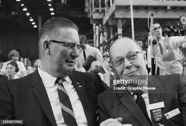 American politician Archie M Gubbrud , former Governor of South Dakota, and American politician Karl E Mundt , United States Senator from South...