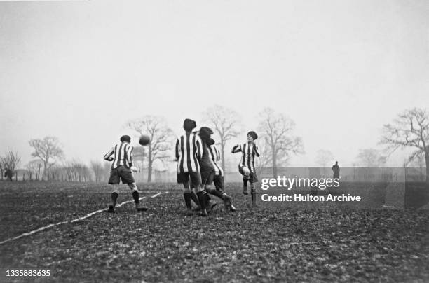 Lyons Girls in action against an unspecified opponent, location unspecified, February 1921.