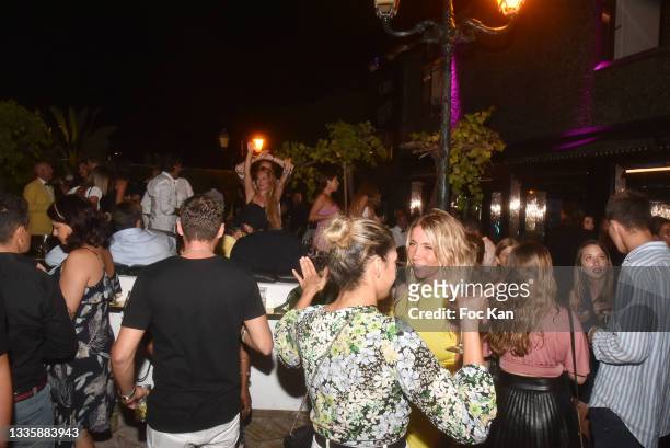 General view of atmosphere with guests having fun on the La Gioia garden dancefloor during La Marie DJ Set Party at VIP Room Saint Tropez on August...
