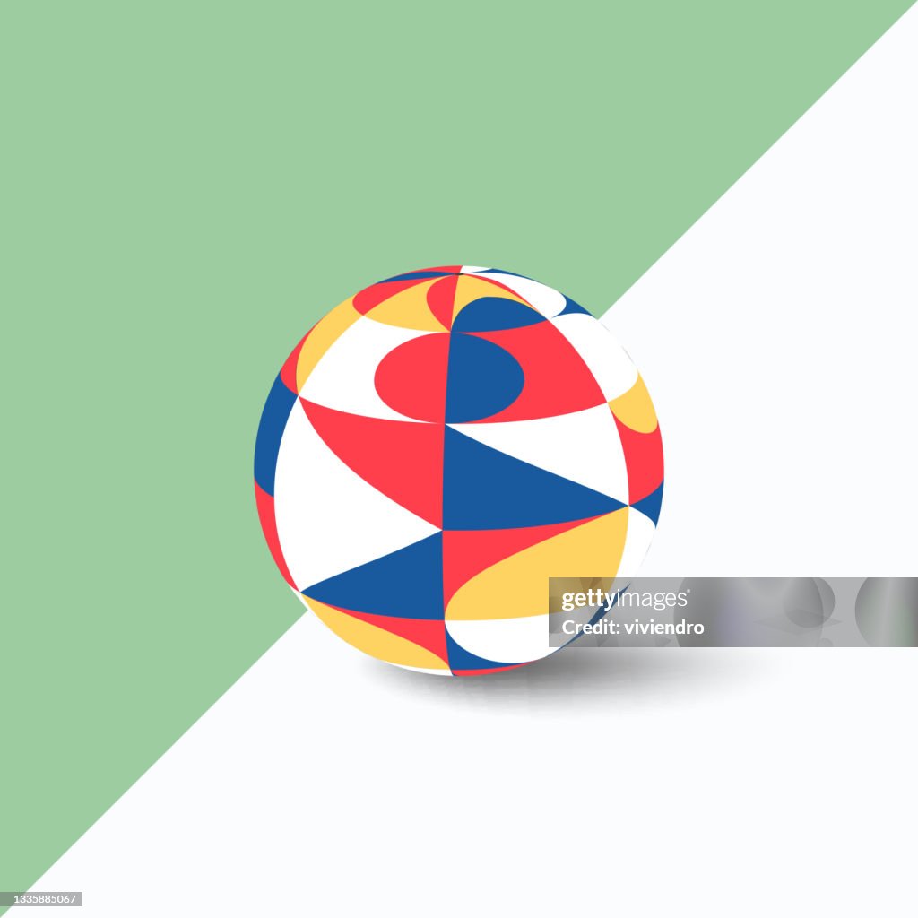 Ball Design Decorated With Geometric Objects High-Res Vector Graphic ...