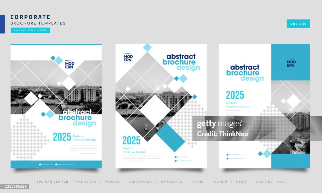 Set di design Flyer. Copertina del report aziendale, brochure o progettazione di volantini. Presentazione volantino.