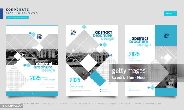 set of flyer design. corporate business report cover, brochure or flyer design. leaflet presentation. - flyer leaflet stock illustrations