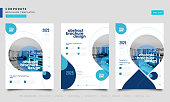 Set of Annual report or business flyer template design