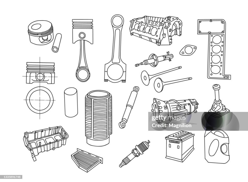 Engine Part Shape Car Engine Parts Diagram