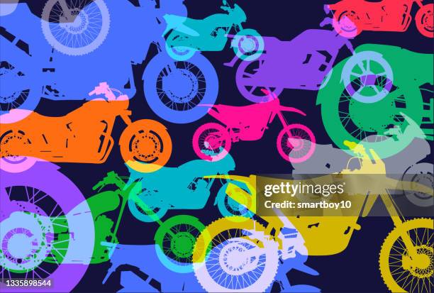motorcycles - motorcycle engine stock illustrations