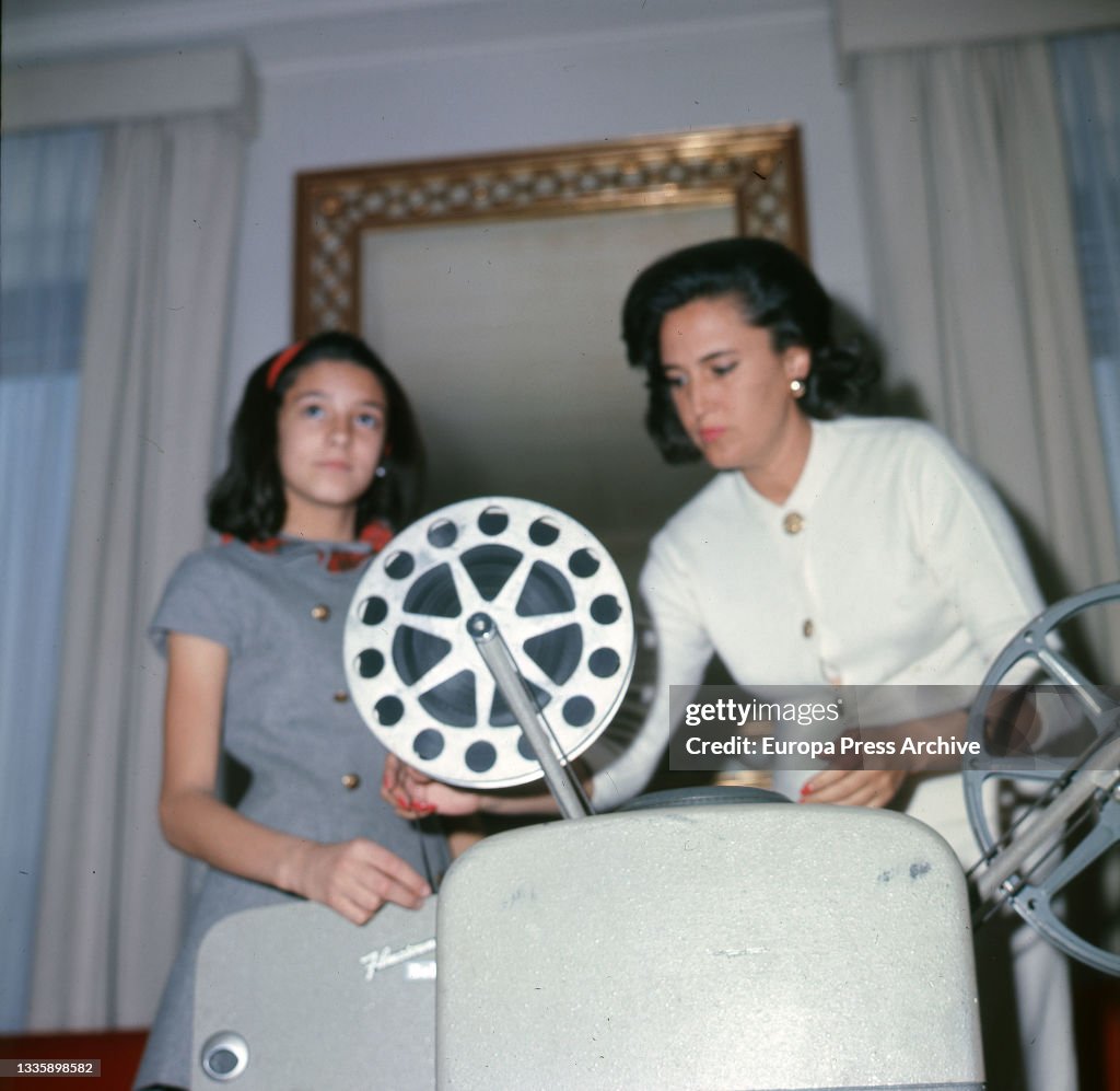Carmen Dominguin With Her Daughters Belen And Carmina Ordoñez