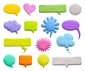 A variety of colored speech bubbles