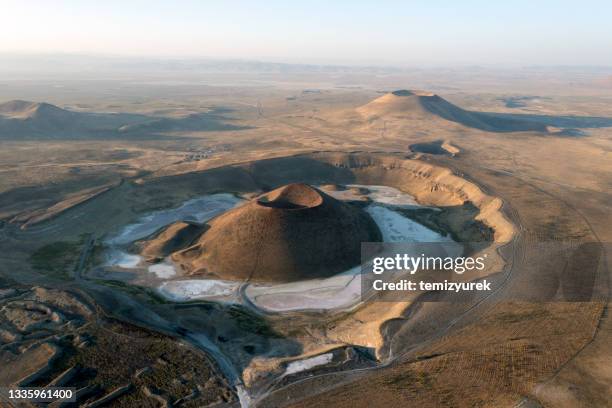 meke crater lake - cinder cone volcano stock pictures, royalty-free photos & images