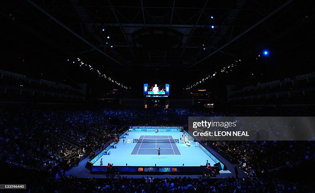 A general view of centre court at the O2