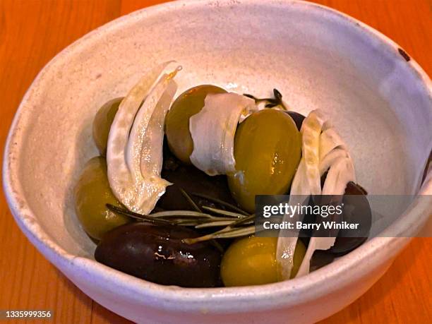 olives in a bowl - clovis california stock pictures, royalty-free photos & images