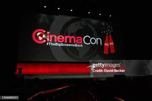 CinemaCon Managing Director Mitch Neuhauser speaks onstage during CinemaCon 2021 Opening Night Event: The Big Screen is Back and Sony Pictures...