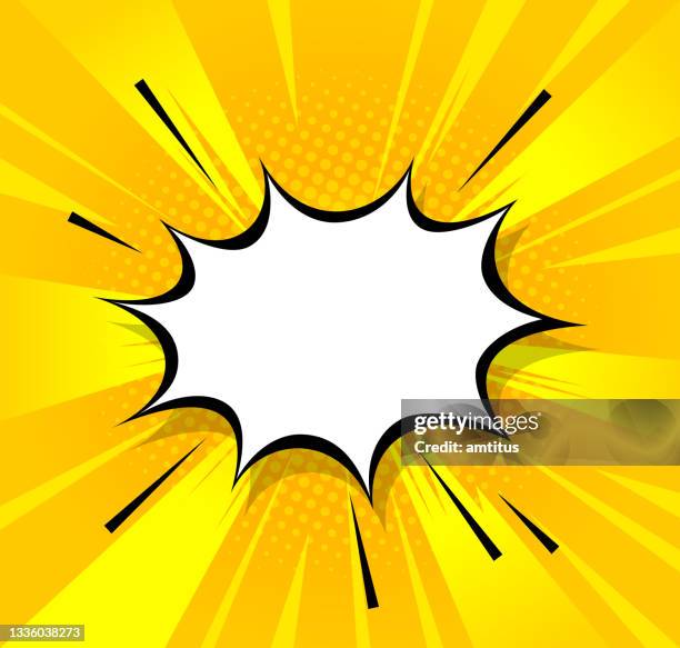 bildbanksillustrationer, clip art samt tecknat material och ikoner med pop art speech burst - överraskning