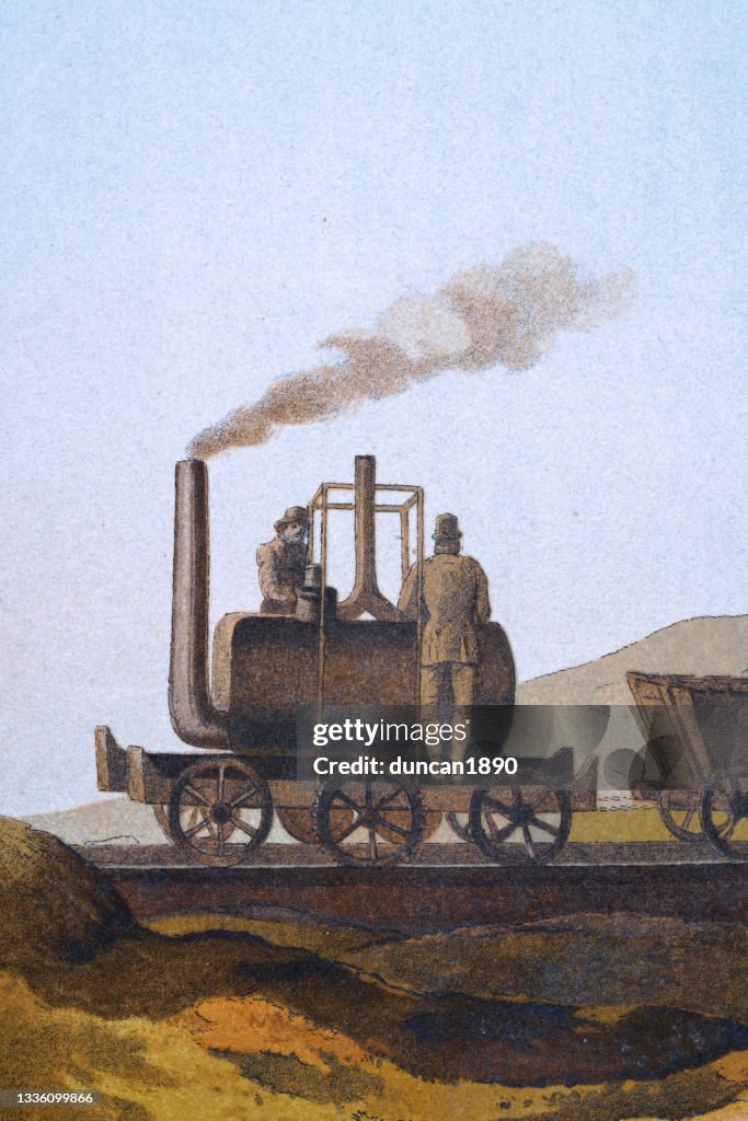 First Impinger Train Early Steam Train Invented By Mr Blenkinsop To Transport Coal Leeds ...
