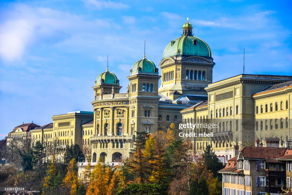 Federal Palace of Switzerland - Swiss Parliament - Bundeshaus - Bern Switzerland