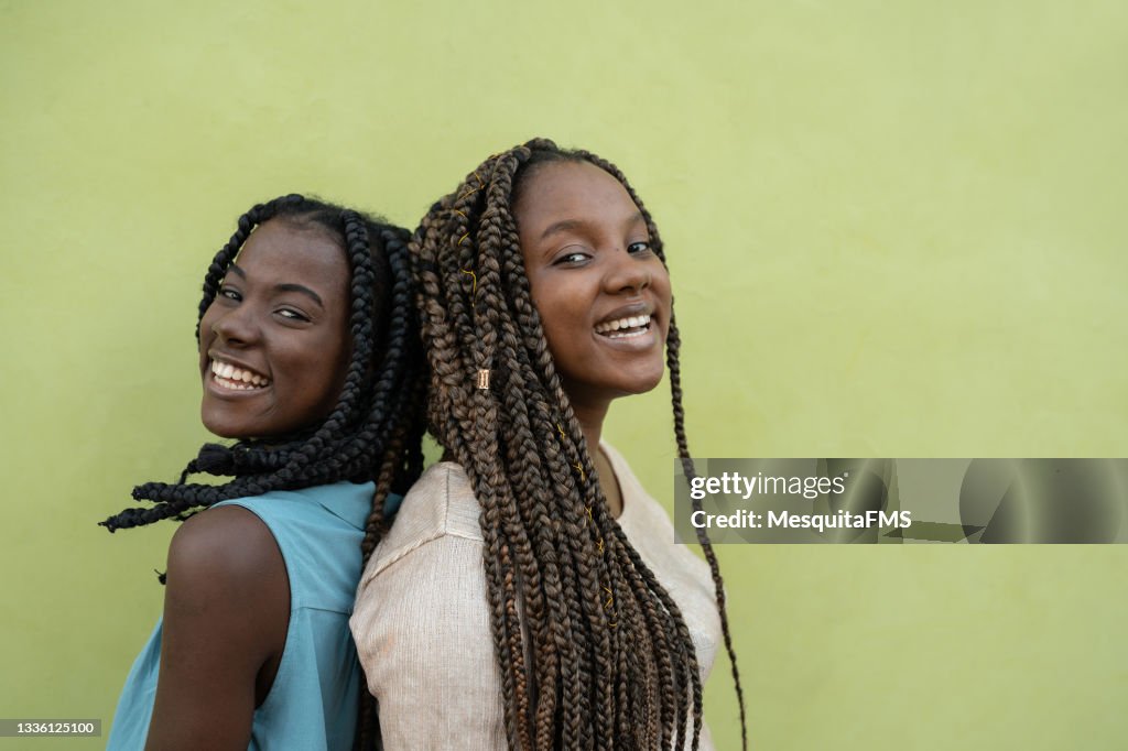 Braid style afro women