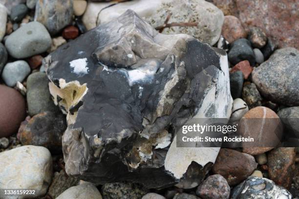 stones and pebbles in denmark - flint stock pictures, royalty-free photos & images