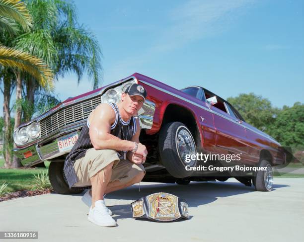 Superstar, John Cena at his home on August 17, 2005 in Land O' Lakes, Florida.