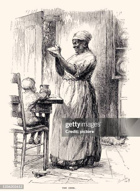 african-american life in 1887   -high resolution with lots of detail- - slave holder stock illustrations