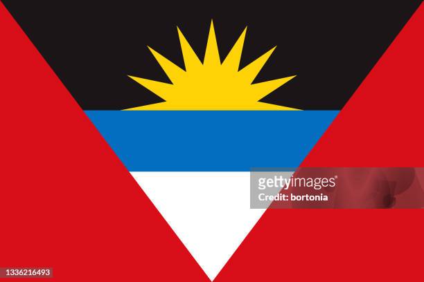 antigua and barbuda caribbean flag - antigua and barbuda stock illustrations