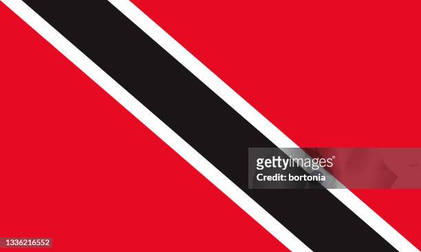 republic of trinidad and tobago caribbean flag - trinidad stock illustrations