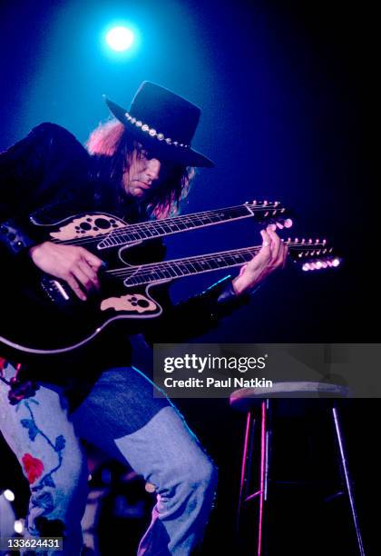 American musician Richie Sambora of the band Bon Jovi performs at the Rosemont Horizon, Rosemont, Illinois, March 15, 1993.