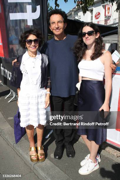 Jack Lang, Monique Lang and their Granddaughter Anna attend the "CE2" Film screening during the 14th Angouleme French-Speaking Film Festival - Day...