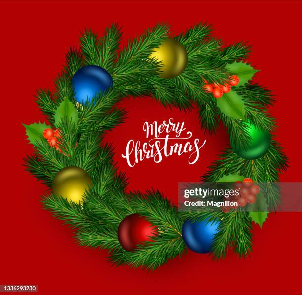 christmas wreath - christmas wreath transparent stock illustrations